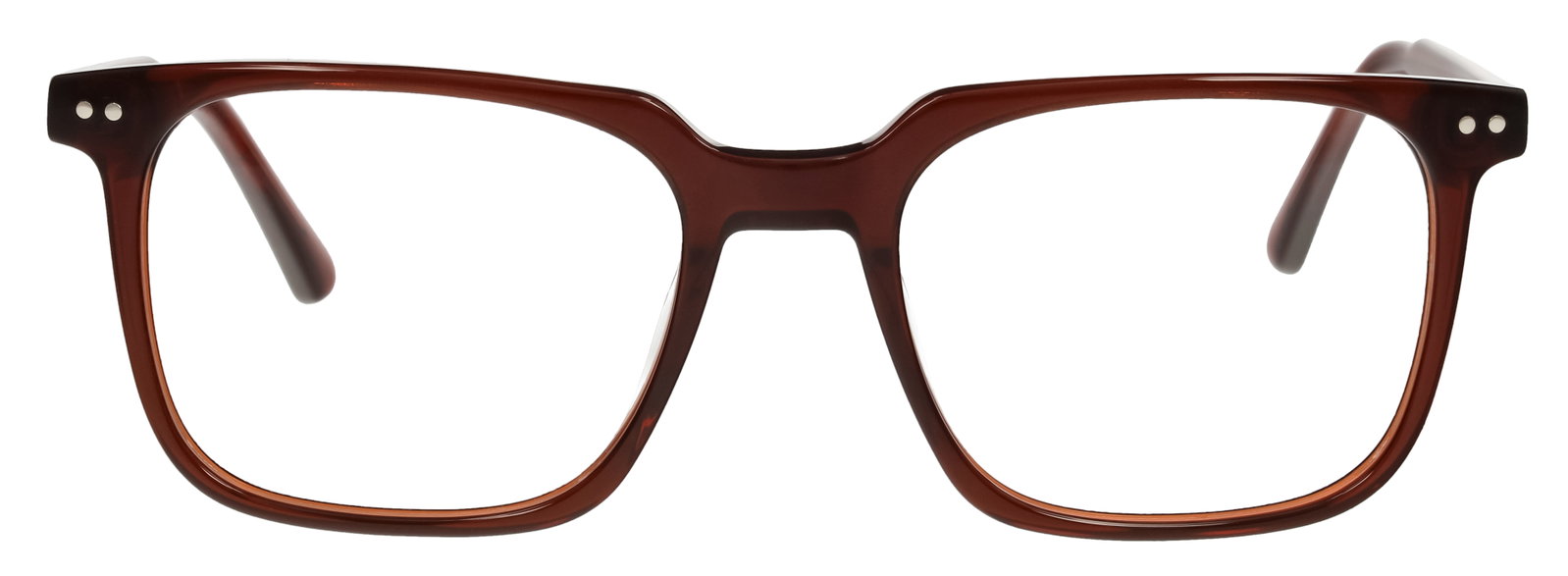 Das Bild zeigt die Eyebar Brille Malmö in braun von vorne.